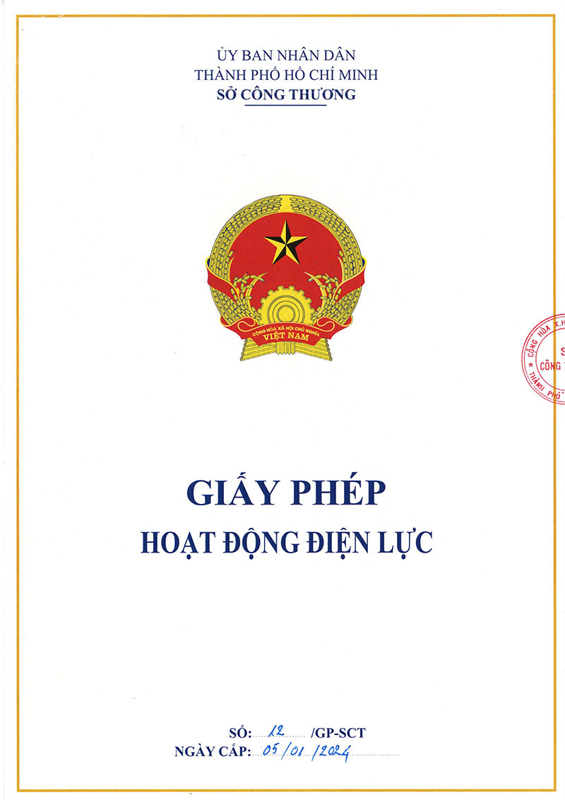 Giấy phép hoạt động điện lực